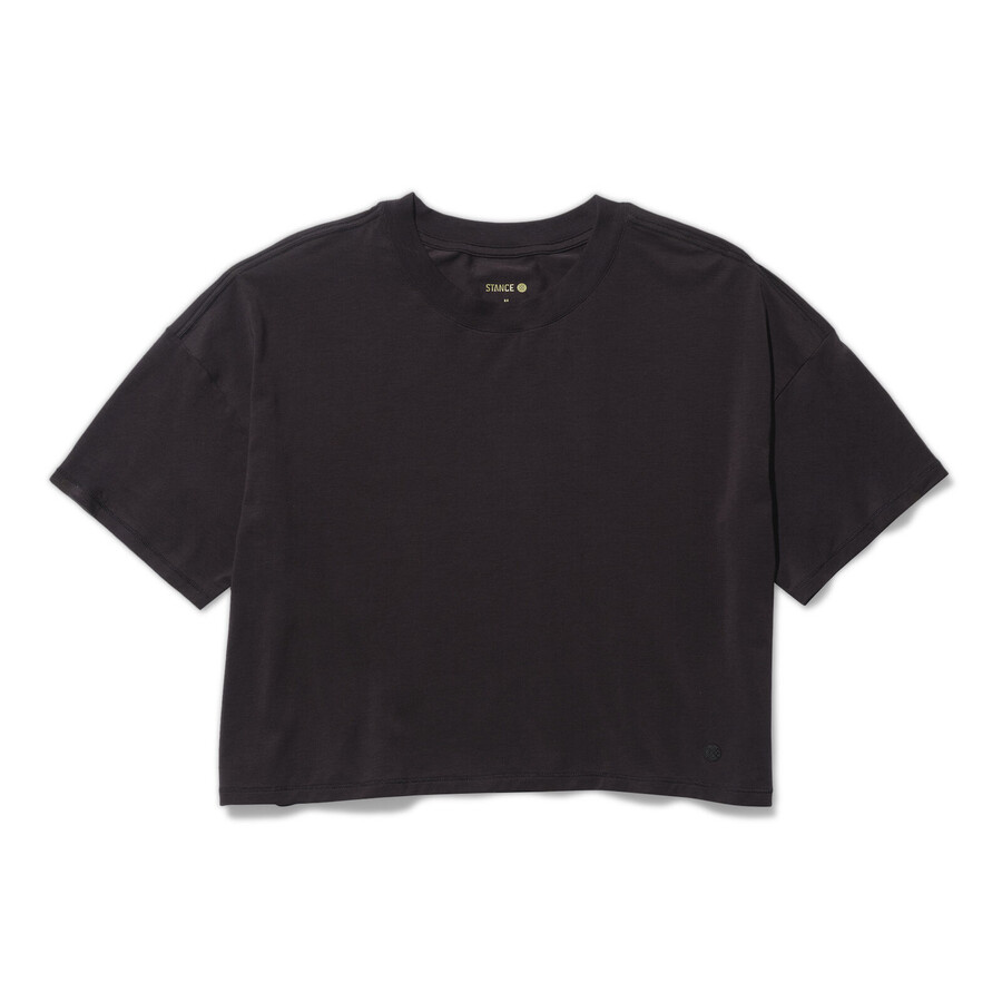 damen-sweatshirt „lay low boxy crewneck mit butterblende
